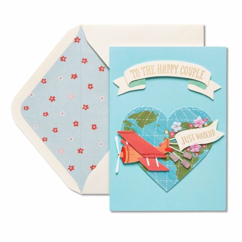 Papyrus (S4) Just Married Wedding Card Perspective: front