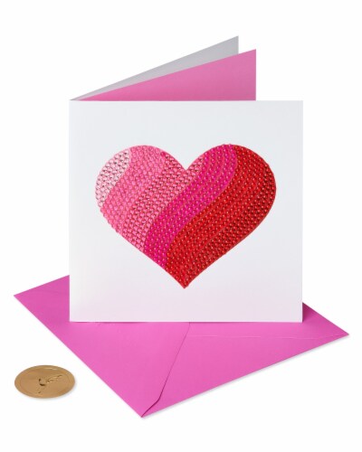 Papyrus Valentine’s Day Card (Gemmed Heart) Perspective: front