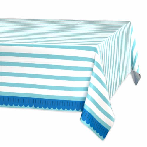 American Greetings Plastic Table Cover Horizontal Green Lines Perspective: front