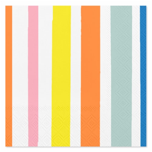 American Greetings 20-Count Beverage Napkins, Colorful Lines Perspective: front