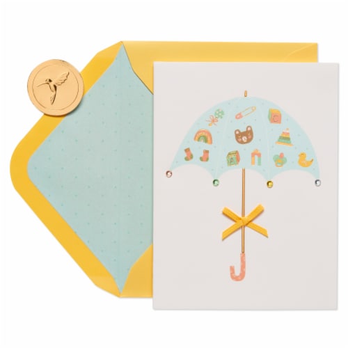 Papyrus Baby Shower Card #55, Love and Happiness Perspective: front