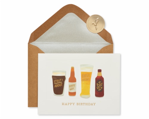Papyrus #42 Birthday Card (Cheers and Wishes) Perspective: front