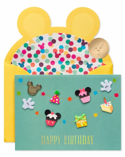 Papyrus #43 Disney Birthday Card (Sending Special Wishes) Perspective: front