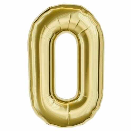 American Greetings Large Gold Foil Number '0' Balloon Perspective: front