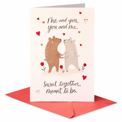 American Greetings #58 Valentine's Day Card for Partner - Bear Couple Perspective: front