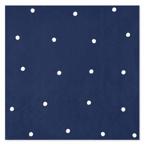 American Greetings Navy Polka Dot Lunch Napkins Perspective: front