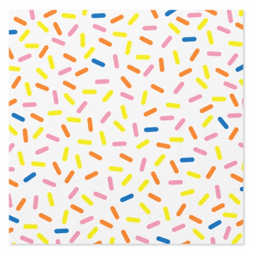 American Greetings 20-Count Beverage Napkins, Colorful Sprinkles Perspective: front