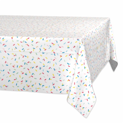 American Greetings Plastic Table Cover - Colorful Sprinkles Perspective: front