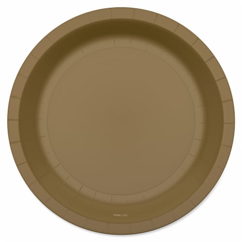 American Greetings 7" All Occasion Paper Plates -Gold Perspective: front