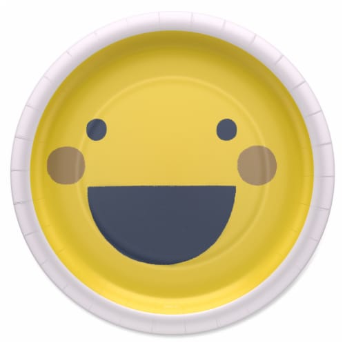 American Greetings 9 Inch Birthday Paper Plates - Smiley Faces Perspective: front