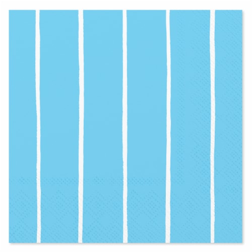 American Greetings 20-Count Beverage Napkins, Stripes on Blue Perspective: front