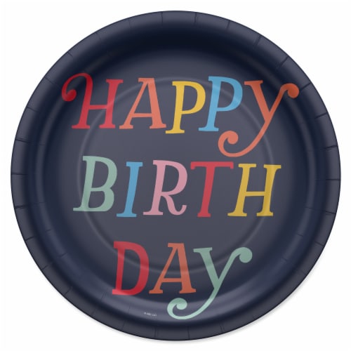 American Greetings Birthday Paper Plates Happy Birthday Perspective: front