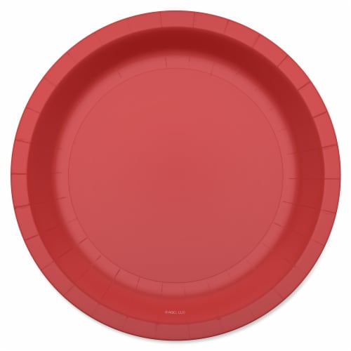 American Greetings Paper Plate 10 Count - Red Perspective: front