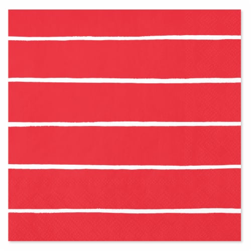 American Greetings Napkin 20 Count - Stripes on Red Perspective: front