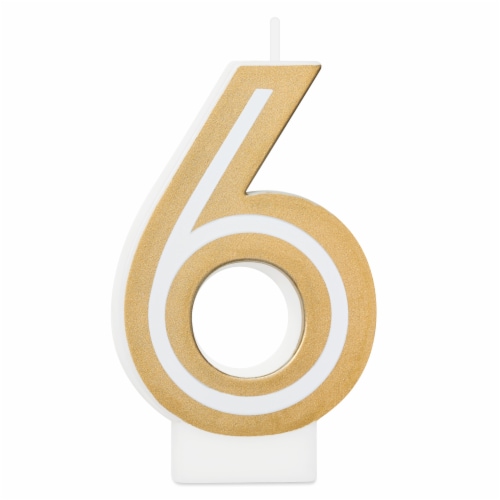 American Greetings Birthday Candle Number 6 Perspective: front