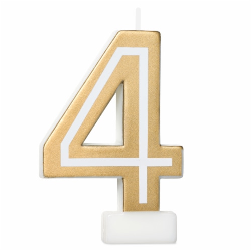 American Greetings Birthday Candle Number 4 Perspective: front