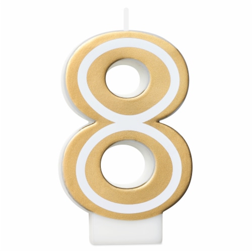 American Greetings Birthday Candle Number 8 Perspective: front
