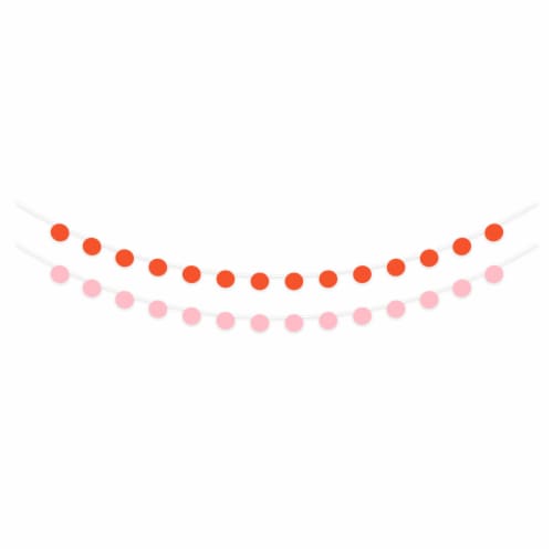 American Greetings 7 Foot Party Banner - Pink and Orange Circles Perspective: front