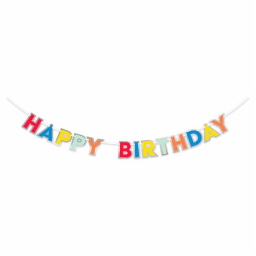 American Greetings 7 Foot Party Banner - Happy Birthday Perspective: front
