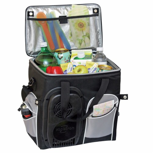Koolatron D25 Soft-Sided 12 Volt Hybrid Portable Travel Cooler Bag Perspective: front