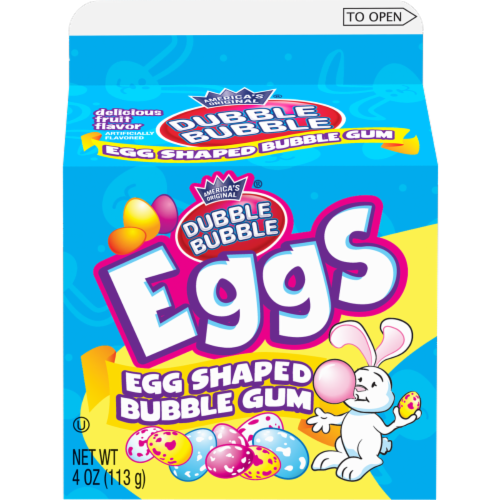 Dubble Bubble® Egg Shaped Bubble Gum Easter Candy Perspective: front