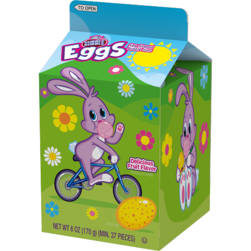 Dubble Bubble Easter Eggs Carton Perspective: front