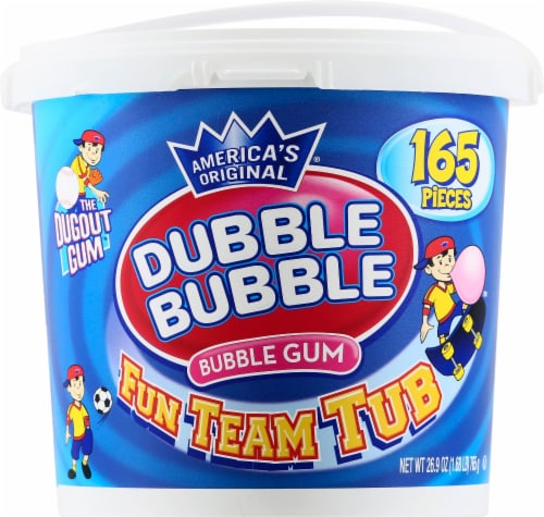 Dubble Bubble Fun Team Tub Bubble Gum Perspective: front