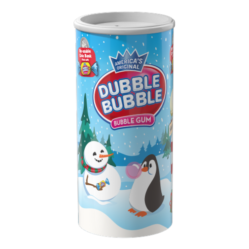 Dubble Bubble Christmas Bubble Gum Bank Perspective: front