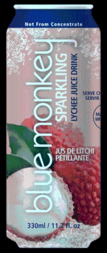 Blue Monkey Sparkling Lychee Juice Perspective: front