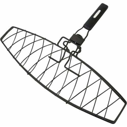 GrillPro 6.25 In. W. Steel Grill Fish Basket 21015 Perspective: front