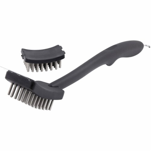 GrillPro 18.3 In. Steel Coil Spring Grill Cleaning Brush with Replacement Head Perspective: front