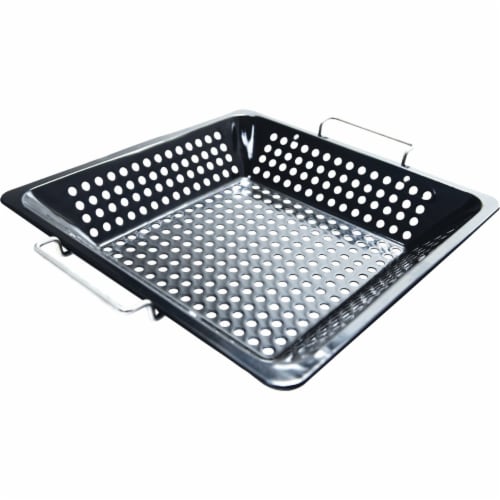 Onward Grill Pro Square Porcelain Coated Grill Top Wok Perspective: front