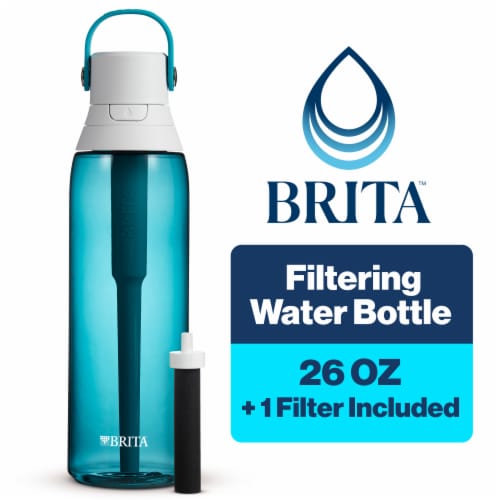 Brita Premium Sea Glass 26 Ounce Water Bottle with Filter Perspective: front
