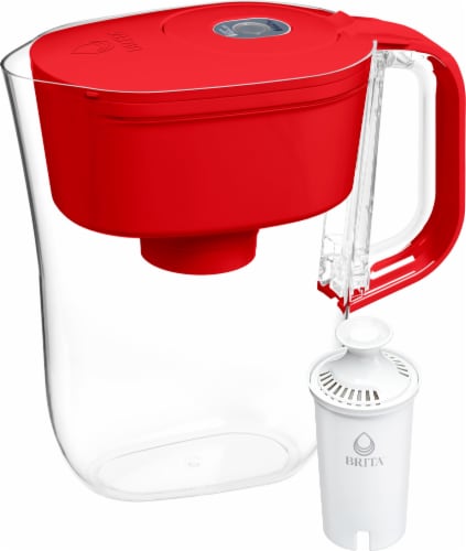 Brita Small Fiery Red 6 Cup Water Filter Pitcher with Standard