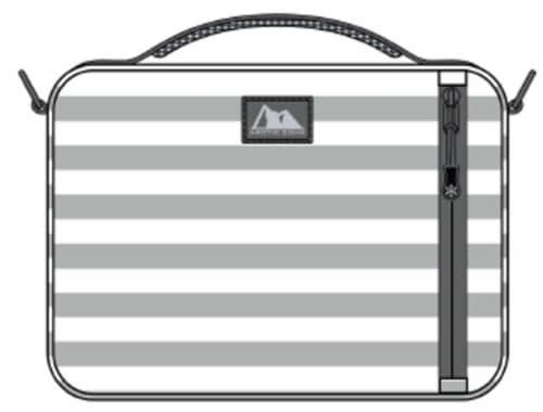 Arctic Zone Fridge Cold Crystal Lunch Box - Classic Stripe Perspective: front