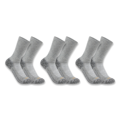 Carhartt® Men's Force Midweight X-Large Crew Sock Pack - Charcoal Perspective: front