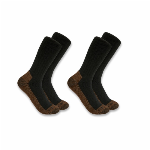 Carhartt® Men's Midweight X-Large Steel Toe Boot Sock Pack - Black Perspective: front