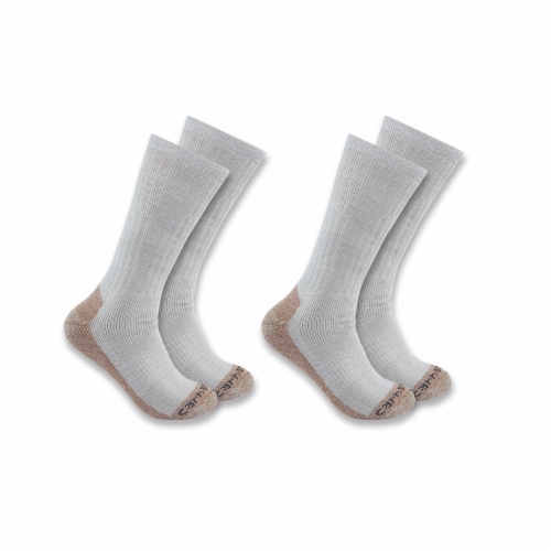 Carhartt® Men's Midweight Large Steel Toe Boot Sock Pack - Charcoal Perspective: front