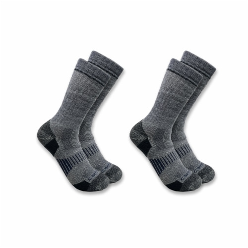 Carhartt® Men's Midweight Synthetic-Wool Blend Large Steel Toe Boot Sock Pack - Navy Perspective: front