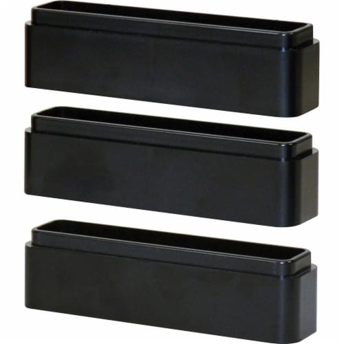 DAC Stax Monitor Riser Blocks - 1.3  Height x 6  Width x 1.5  Depth - Black Perspective: front