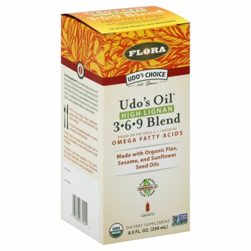 Flora Udo's Choice Udo's Oil High Lignan 3-6-9 Blend Perspective: front