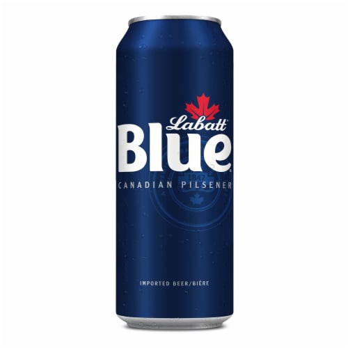 Labatt Blue Canadian Pilsner Single Can Perspective: front