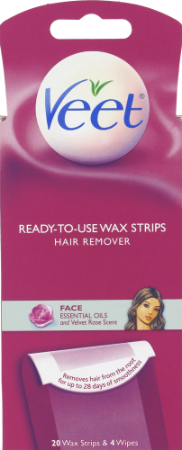 Veet Hair Remover Ready to Use Face Wax Strips, 20 Count - Smith's Food and  Drug