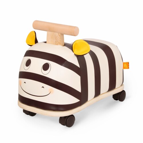 Battat Wooden Ride-On Zippity Zebra Perspective: front
