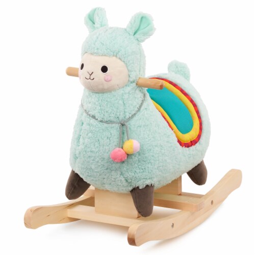 Battat Plush Ride-a-Llama Rocking Horse Perspective: front