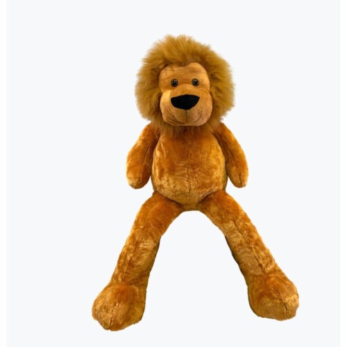 Bright Time Toys BT71092 52 in. Standing Lion with Beige Mane Plush Toy Perspective: front