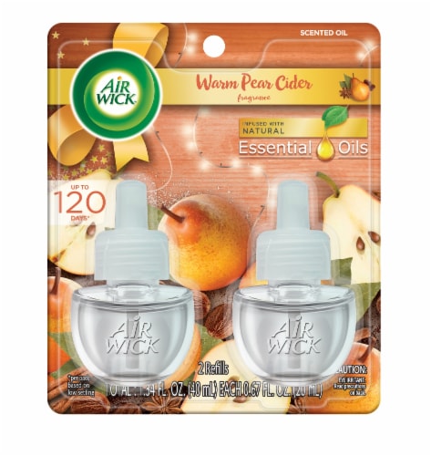 Air Wick Warm Pear Cider Scented Oil Refills Perspective: front