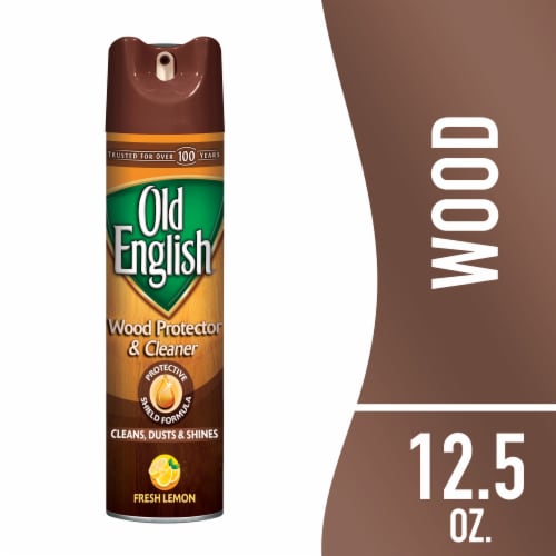 Old English Wood Protector, Cleaner, Conditioning, Protecting Furniture Polish, Fresh Lemon Perspective: front