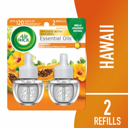 Air Wick Plug in Scented Oil Starter Kit Hawaii Air Freshener Essential Oils Perspective: front