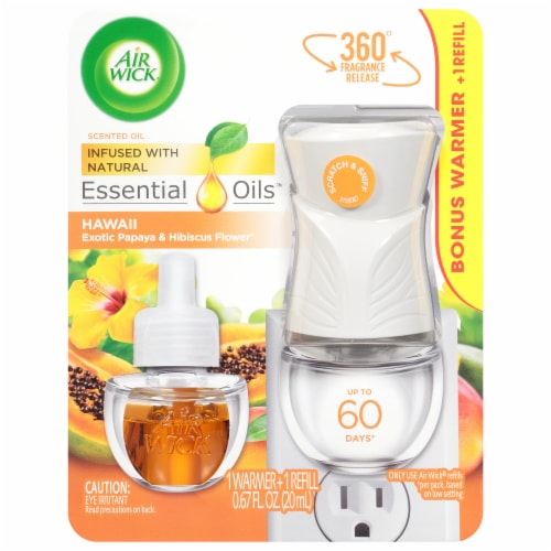Air Wick Hawaii Scented Oil Warmer + Refill Perspective: front